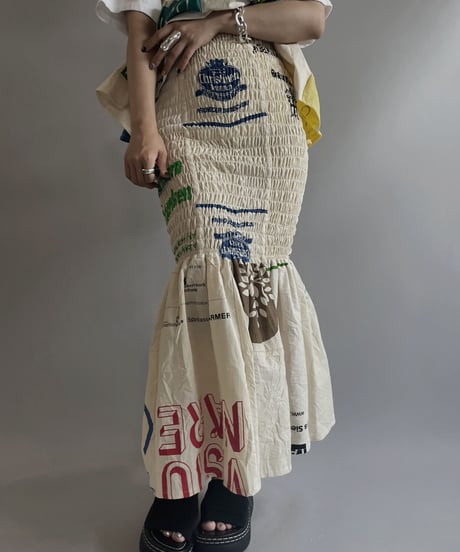 【RE;CIRCLE】RE Eco-Friendly Bag Shirring Skirt/ 230727-017