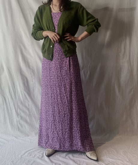【USED】 Acrylic Knit Cardigan① /210303-001