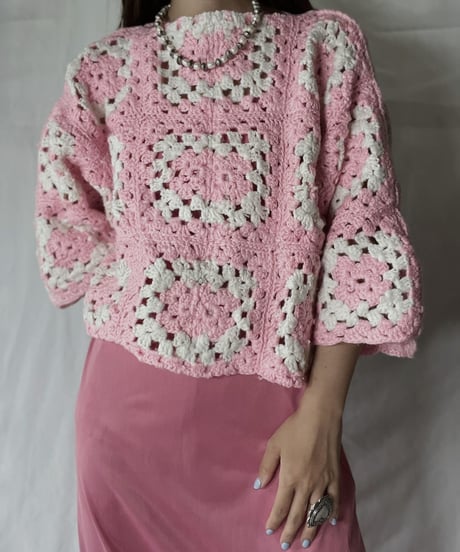 【RE;CIRCLE】 RE Granny Knit Top①/211014-001