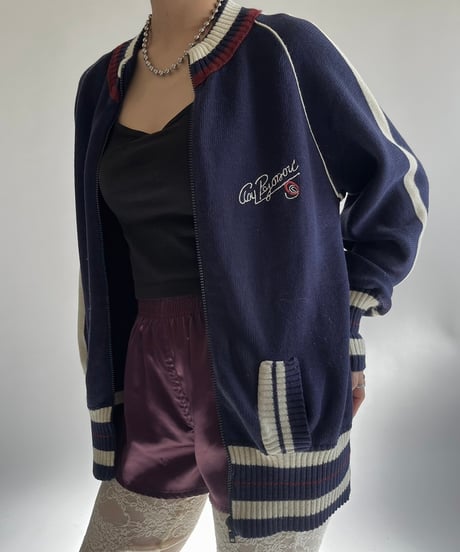 【USED】 Knit Zip Up Top /250104-032