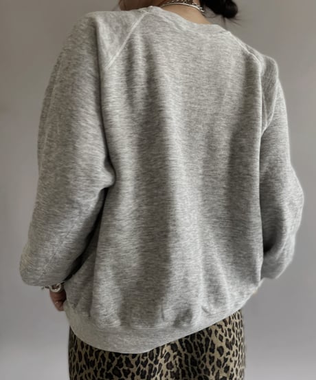 【USED】 Made in USA 80s Hanes Print Sweat Top/240414-031