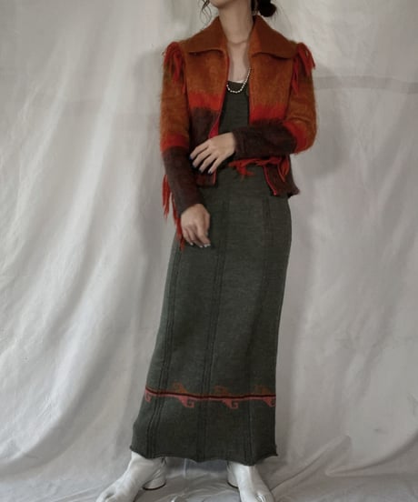 【USED】    Mohair Knit Jacket/211216-025
