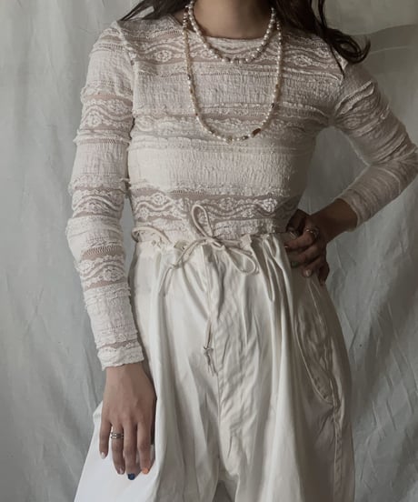 【USED】 Lace Long Sleeve Top/210421-028