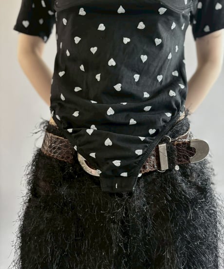 【USED】 Heart Pattern Leotard T-Shirt / 260704-020