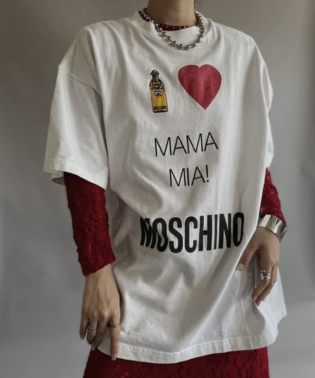 【USED】 S/S MAMA MIA MOSCHINO T-shirt / 230603-021
