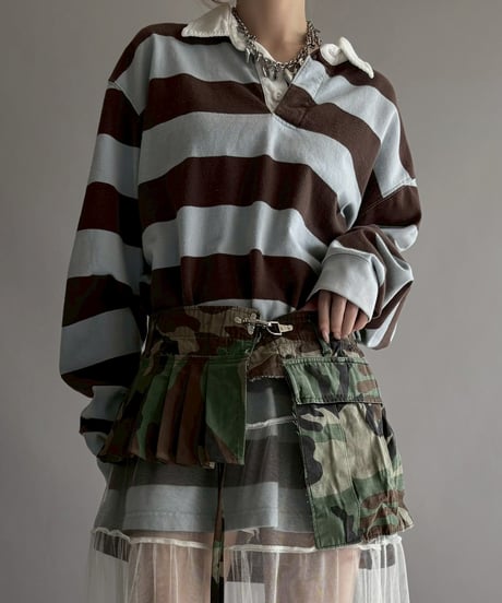 【3月中旬頃発送 / RE;CIRCLE】 RE Military Camouflage Wrap Skirt / 260226-001