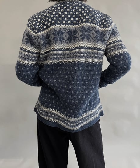 【USED】 100% Wool Tylorian Knit Top /231223-016