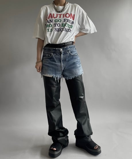 【USED】80~90's CAUTION T-Shirt /240729-033