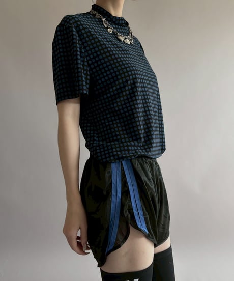【USED】 Dot Pattern Mock Neck Top / 260404-006