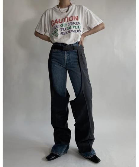 【USED】 Short Sleeved T-shirt “CAUTION” / 220625-012