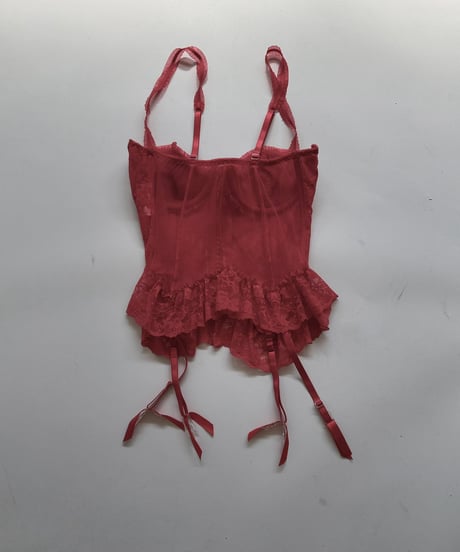 【USED】 Lace Pattern Corset Camisole Top  /250322-028