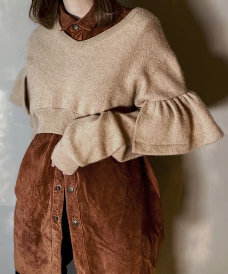 【RE;CIRCLE】 Frill Cashmere  Knit / 201125-026
