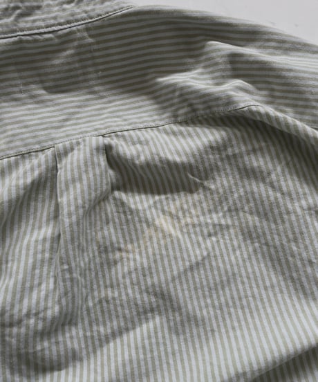 【RE;CIRCLE】 RE Collarless Striped Shirt / 220609-013