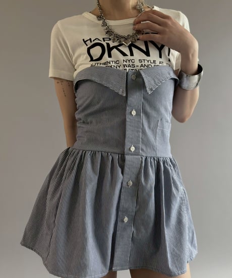 【RE;CIRCLE】  RE Stripe Shirt Mini One-Piece / 260611-007