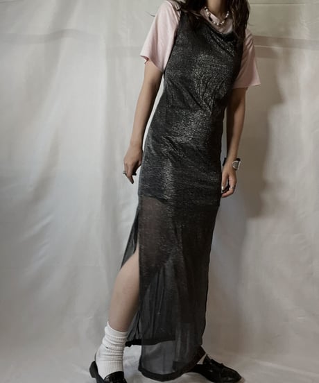 【USED】 EURO Shiny Camisole One-piece /210805-033