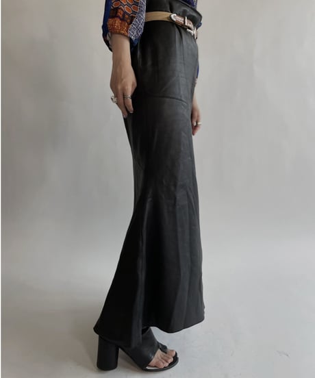 【USED】 Leather Mermaid Long Skirt / 220528-023