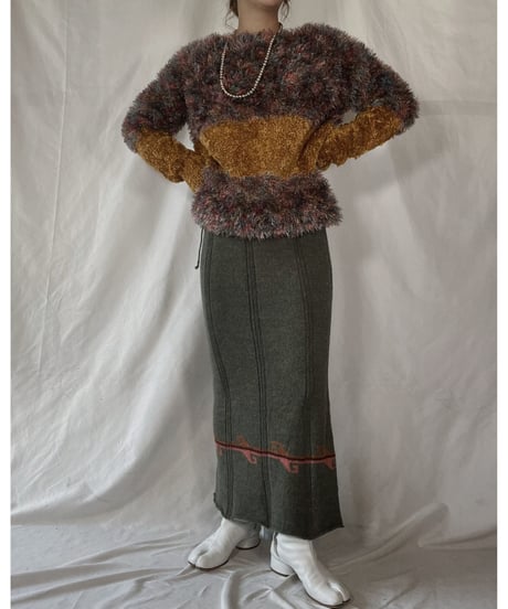 【USED】    Shaggy Knit Top/211216-023