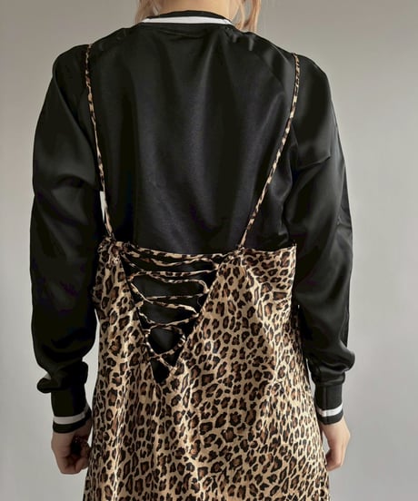 【USED】 Leopard Print Long Camisole One-Piece  /251115-020
