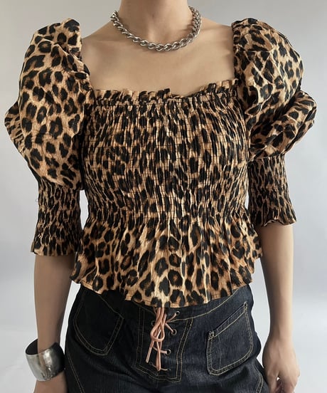 【USED】Leopard Patterned Top /240907-016