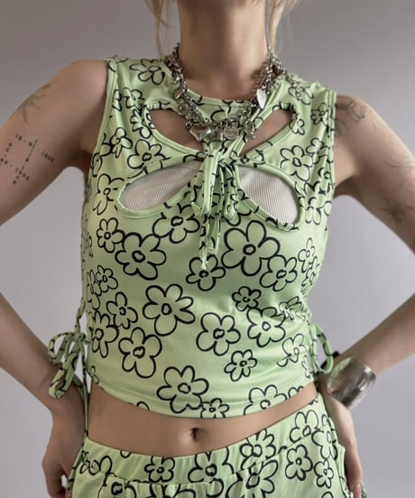 【USED】 PRETTY DAMAGE Flower Pattern Design Set Up /260704-014