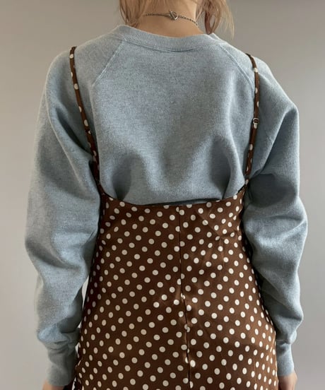 【USED】 Dot Pattern Long Camisole One-Piece  /251115-018