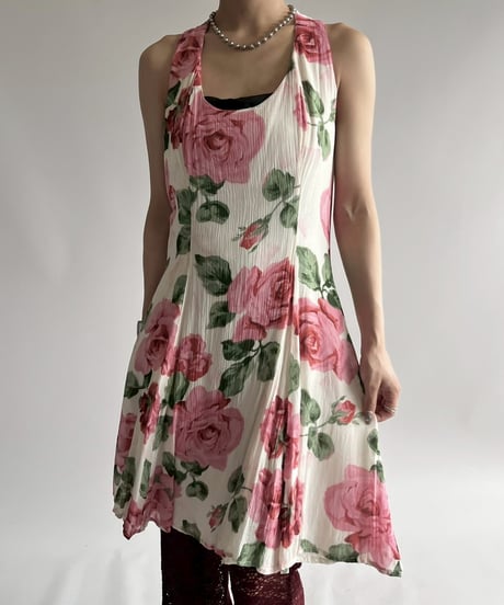 【USED】 Flower Pattern Camisole One-Piece / 250726-013