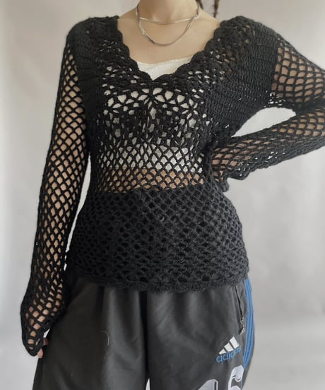 【USED】 Fiorella Knitting Crochet Top / 230325-027