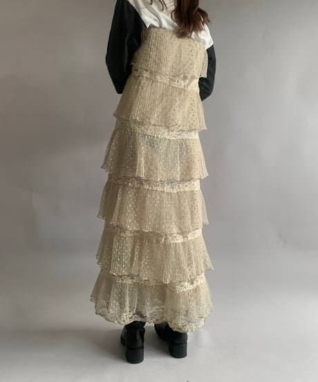 【USED】 Patterned Tiered Long One-Piece / 241109-033