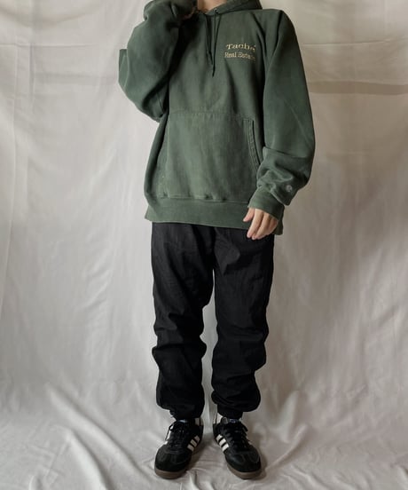 【USED】  Champion Reverse Weave Hoodie Tuche Real Estate/210902-039