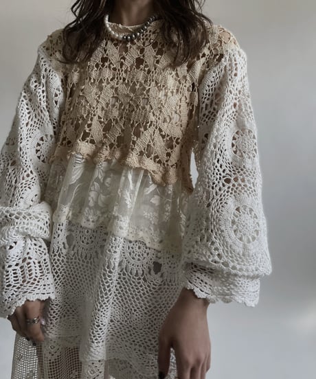 【RE;CIRCLE】 RE Crochet Lace One-piece / 220427-038
