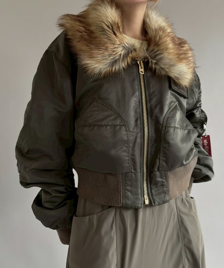 【RE;CIRCLE】  RE MA-1 Fur Collar Short Jacket/ 251120-002