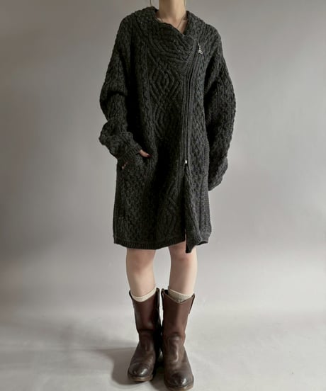 【USED】 Zip Design Long Knit Top / 260124-013