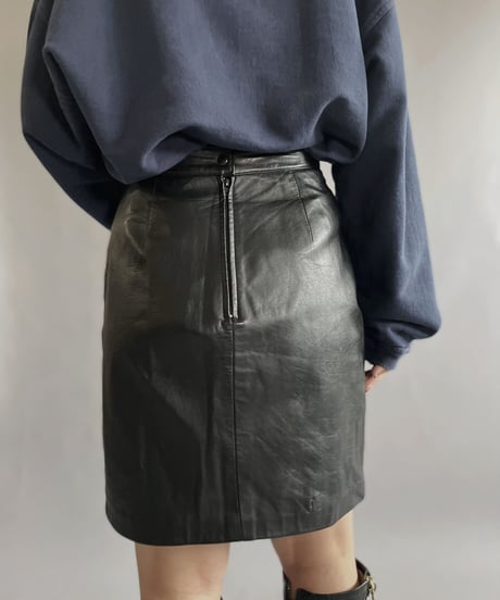 【USED】  Leather Skirt / 220926-011