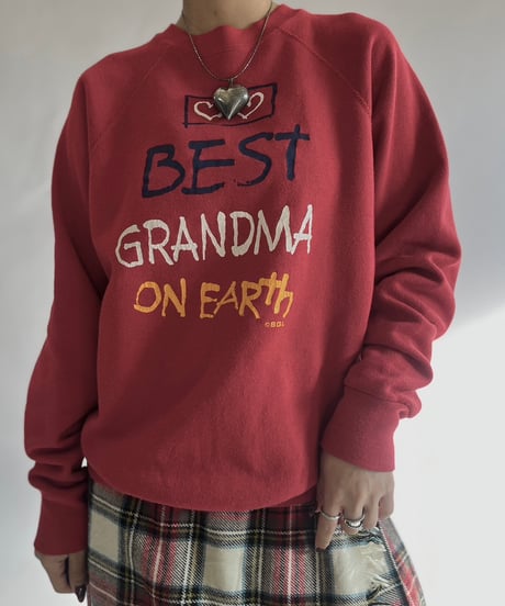 【USED】 80~90's Best GRANDMA ON EARTH Sweat Top /241207-021