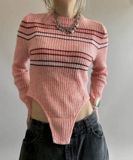 【RE;CIRCLE】 RE Rib Knit Leotard Top / 260416-011
