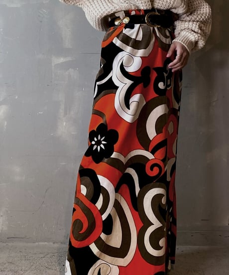 【USED】 Velour Long Skirt ②/ 201125-020