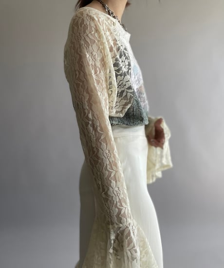 【USED】 Lace Patterned top /241006-023