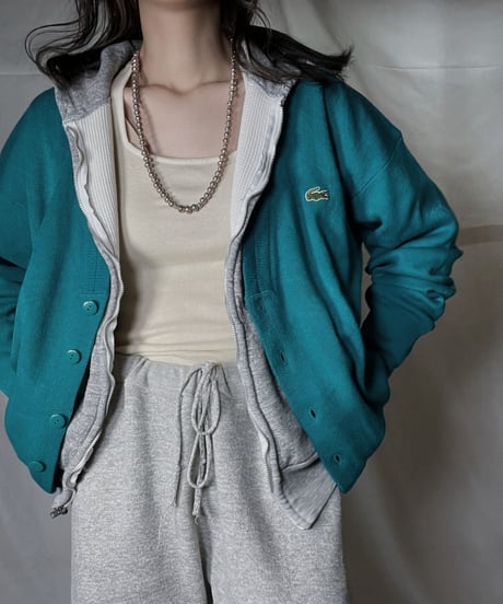 【USED】 LACOSTE Acrylic Knit Cardigan  ⑰ / 220111-032