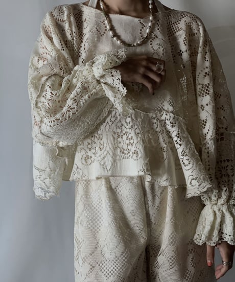 【RE;CIRCLE】 RE Lace L/S Top/210801-065