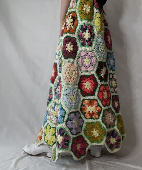【RE;CIRCLE】 RE Granny Knit Long Skirt⑧/211014-028
