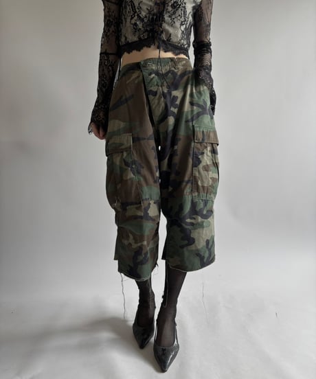 【USED】 Military Camouflage Cut Off Shorts / 250531-012