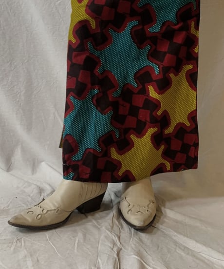 【USED】 African Batik Long Skirt/ 210604-045