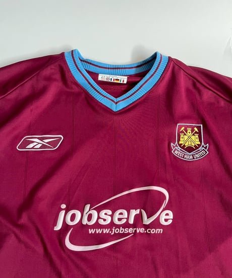 【USED】03~05's Reebok West Ham United FC Soccer Shirt / 250809-008
