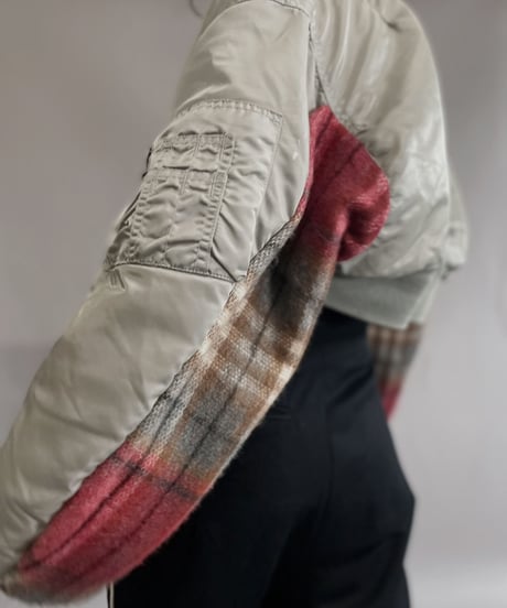 【RE;CIRCLE】 RE Short MA-1 Blanket Docking Jacket Gray / 221208-003