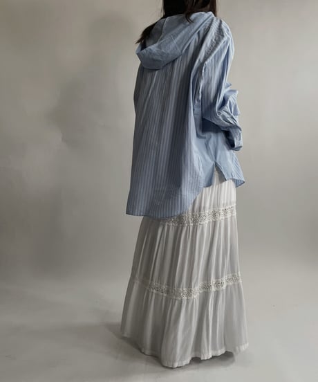 【RE;CIRCLE】 RE Stripe Shirt Mexican Hoodie / 220423-037