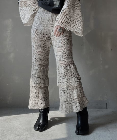 【RE;CIRCLE】 RE Crochet Tiered Pants④/20220317-009