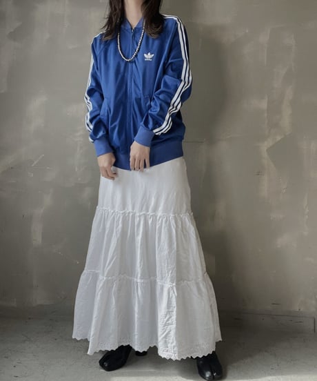 【USED】  White Cotton Long Skirt/220220-043
