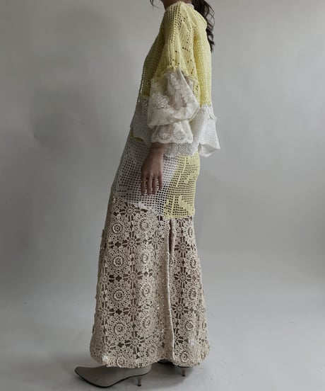 【RE;CIRCLE】 RE Crochet Lace Mermaid Skirt / 220427-009