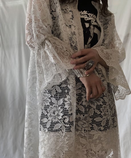 【RE;CIRCLE】 RE Lace L/S Open Front One-piece①/210611-029