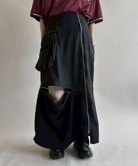 【RE;CIRCLE】 RE Suit Asymmetry Long Skirt/ 250717-018